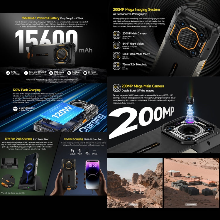 Ulefone Armor 26 Ultra Walkie-Talkie Version Rugged Phone, 6.78 inch Android 13 MediaTek Dimensity 8020 Octa Core, Network: 5G, NFC Ulefone Armor 26 Ultra Walkie-Talkie Version Rugged Phone, 6.78 inch Android 13 MediaTek Dimensity 8020 Octa Core, Network: 5G, NFC